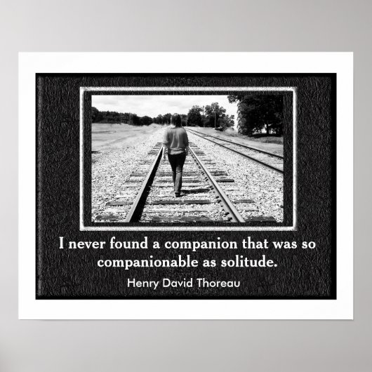 Thoreau Solitude quote poster (Vorne)