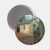 Thoreau-Statue und Kabine Magnet (Vorderseite/Rückseite)