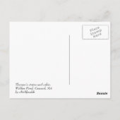 Thoreau-Statue und Kabine Postkarte (Rückseite)