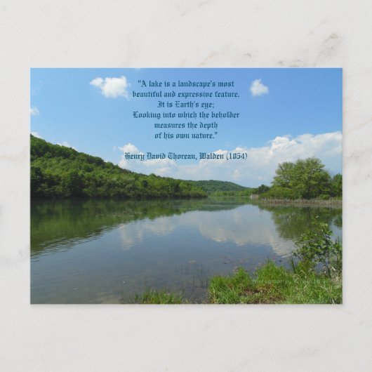 Thoreau Walden Lake Quote Postkarte (Vorderseite)