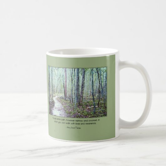 Thoreau: Weg mit Liebe und Reverence Kaffeetasse (Rechts)