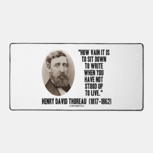 Thoreau Wie Eitel Sich Hinstellen Um Zu Schreiben Schreibtischunterlage