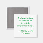 Thoreau Wisdom Magnet (Vorderseite/Rückseite)
