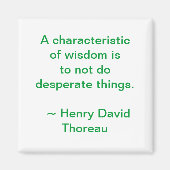 Thoreau Wisdom Magnet (Vorne)