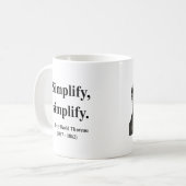 Thoreau Zitat 1b Kaffeetasse (Vorderseite Links)