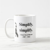 Thoreau Zitat 1b Kaffeetasse (Links)