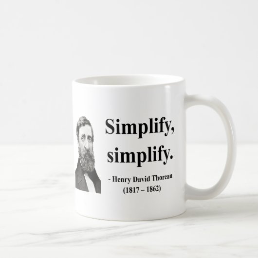 Thoreau Zitat 1b Kaffeetasse (Rechts)