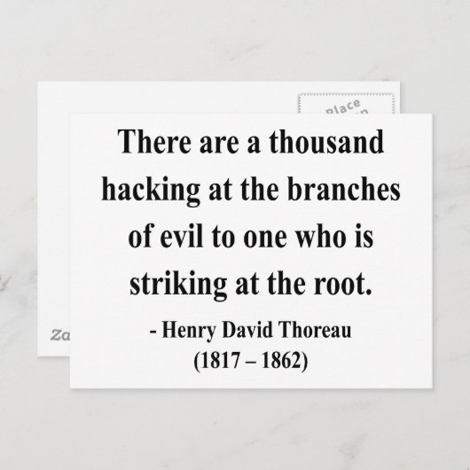 Thoreau Zitat 5a Postkarte (Vorne/Hinten)