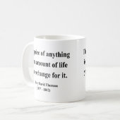 Thoreau Zitat 6a Kaffeetasse (Vorderseite Links)