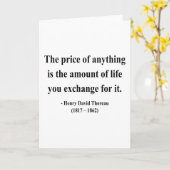 Thoreau Zitat 6a Karte (Gelbe Blume)