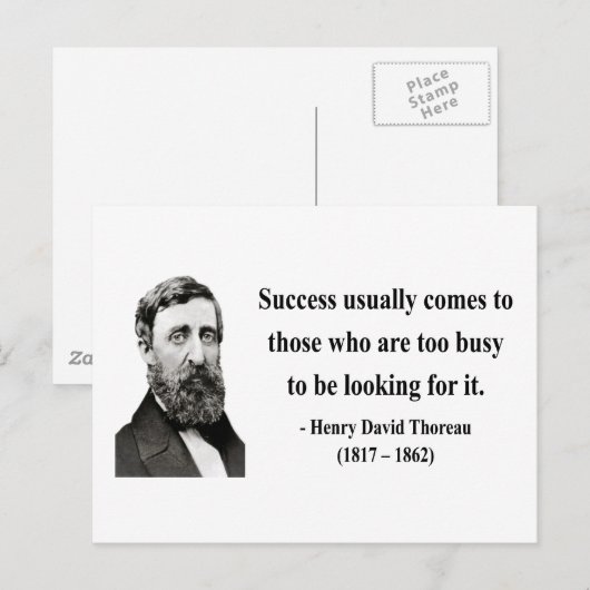 Thoreau Zitat 7b Postkarte (Vorne/Hinten)