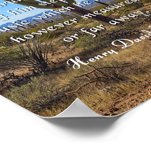 Thoreau-Zitat, anderer Drummer Poster (Ecke)