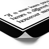 Thoreau Zitat "Different Drummer" Poster (Ecke)