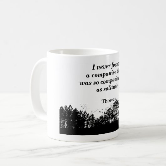 Thoreau Zitat - Kaffee-Tasse Kaffeetasse (Vorderseite Links)