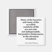 Thoreau-Zitat Magnet (Vorderseite/Rückseite)