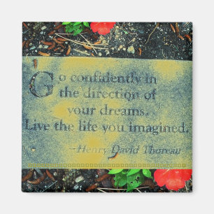 Thoreau Zitat-Magnet Magnet