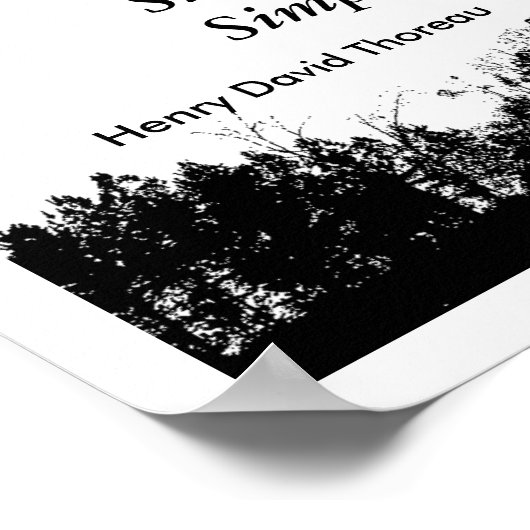 Thoreau Zitat - Plakat (Ecke)