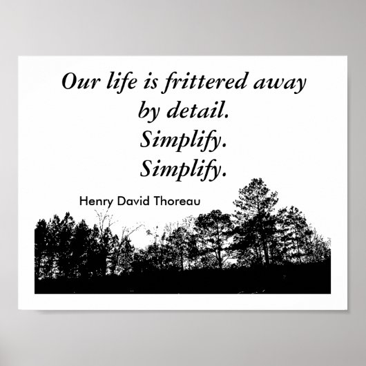 Thoreau-Zitat - Poster (Vorne)