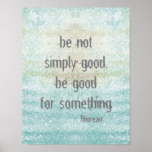 Thoreau Zitat Poster Shabby Chic Stil (Vorne)