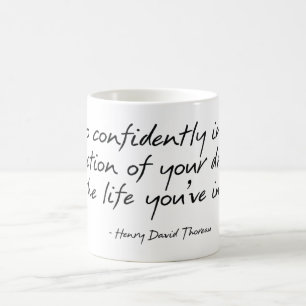 Thoreau Zitat-Tasse Kaffeetasse