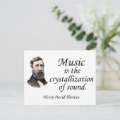 Thoreau zu Sound und Musik Postkarte (Stehend Vorderseite)