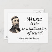 Thoreau zu Sound und Musik Postkarte (Vorne/Hinten)