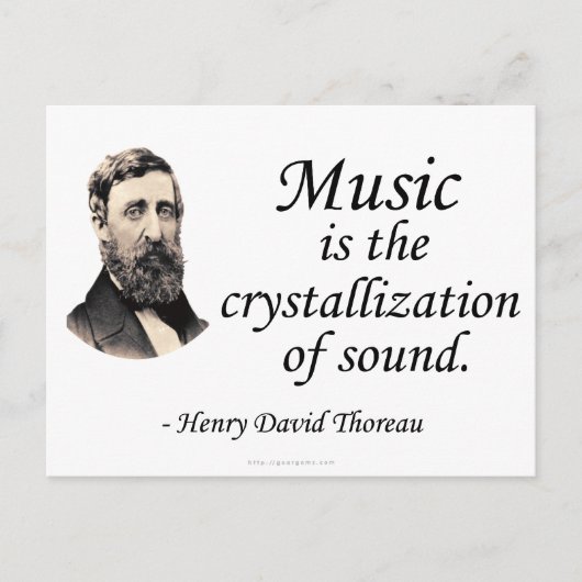 Thoreau zu Sound und Musik Postkarte (Vorderseite)