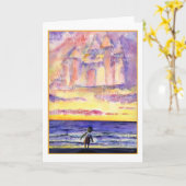 Thoreau's Sunset (Light Text) Greeting Card Karte (Gelbe Blume)