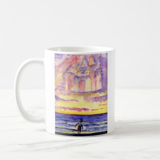 Thoreau's Sunset (Light Text) Tasse (Links)
