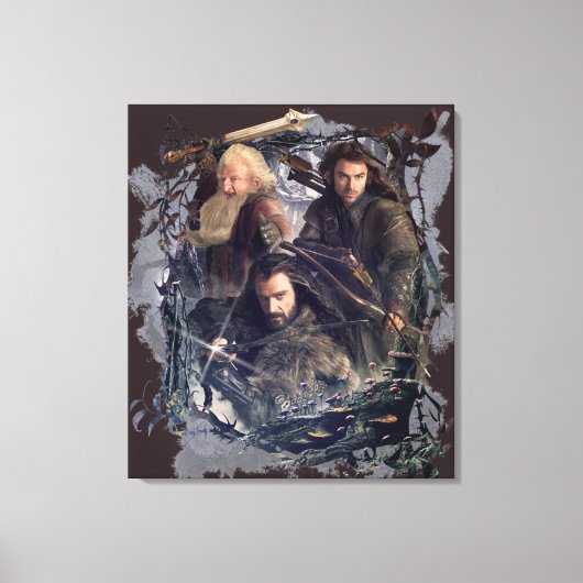 Thorin, Kili und Balin Graphic Leinwanddruck (Vorderseite)