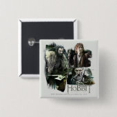 THORIN OAKENSHIELD™, BILBO BAGGINS™ & Gandalf Art Button (Vorne & Hinten)