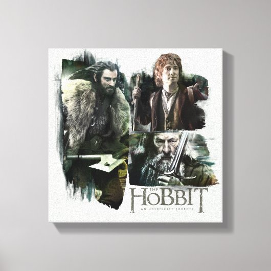 THORIN OAKENSHIELD™, BILBO BAGGINS™ & Gandalf Art Leinwanddruck (Vorderseite)