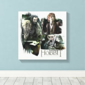 THORIN OAKENSHIELD™, BILBO BAGGINS™ & Gandalf Art Leinwanddruck (Insitu (Holzboden))