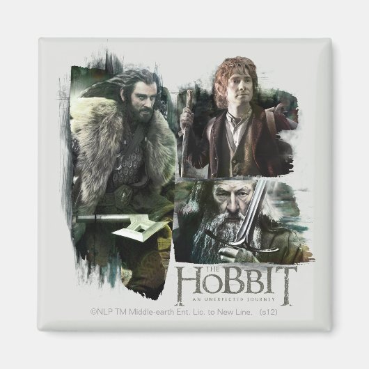 THORIN OAKENSHIELD™, BILBO BAGGINS™ & Gandalf Art Magnet (Vorne)