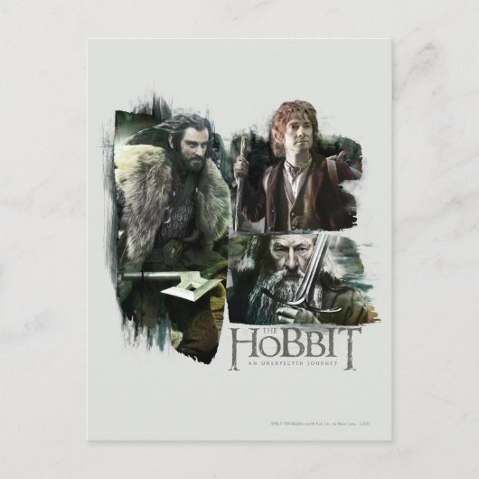 THORIN OAKENSHIELD™, BILBO BAGGINS™ & Gandalf Art Postkarte (Vorderseite)