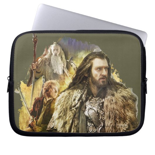THORIN OAKENSHIELD™, BILBO BAGGINS™, Gandalf Laptopschutzhülle (Vorderseite)