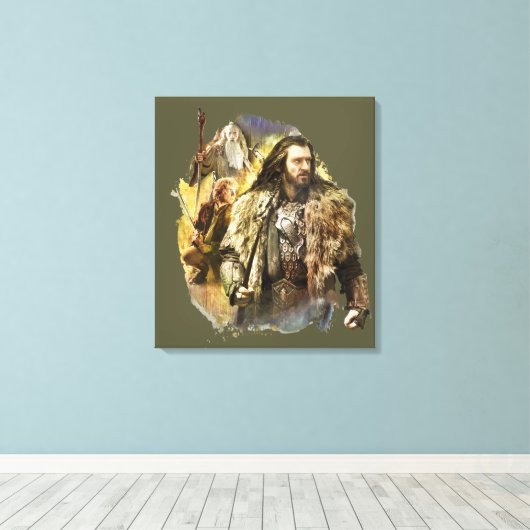THORIN OAKENSHIELD™, BILBO BAGGINS™, Gandalf Leinwanddruck (Insitu (Holzboden))