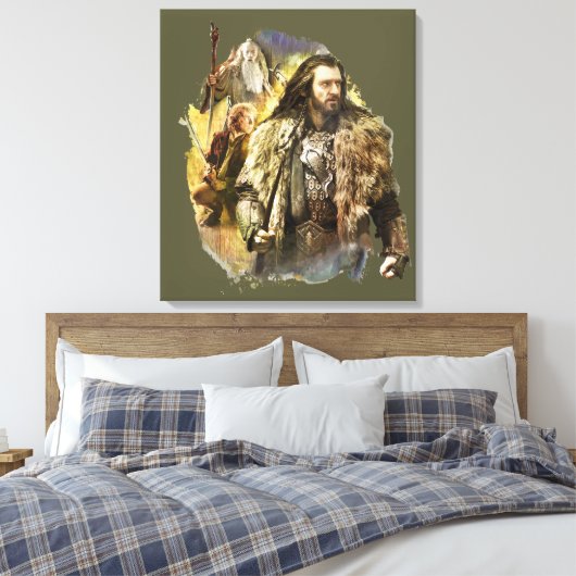 THORIN OAKENSHIELD™, BILBO BAGGINS™, Gandalf Leinwanddruck (Insitu (Schlafzimmer))