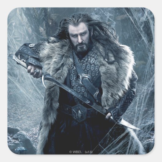 THORIN OAKENSHIELD™ Character Poster 3 Quadratischer Aufkleber (Vorderseite)