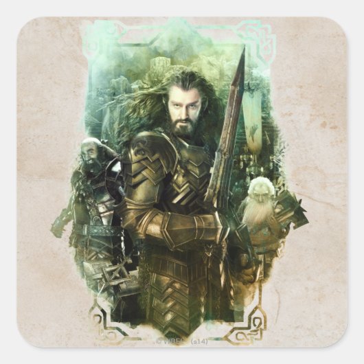 THORIN OAKENSHIELD™, Dwalin & Balin Graphic Quadratischer Aufkleber (Vorderseite)