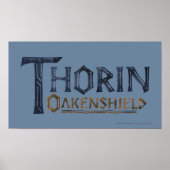 THORIN OAKENSHIELD™ Logo Blue Poster (Vorne)