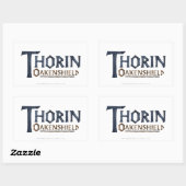 THORIN OAKENSHIELD™ Logo Blue Rechteckiger Aufkleber (Blatt)