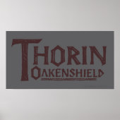 THORIN OAKENSHIELD™ Logo Brown Poster (Vorne)
