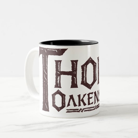 THORIN OAKENSHIELD™ Logo Brown Zweifarbige Tasse (Vorderseite Links)