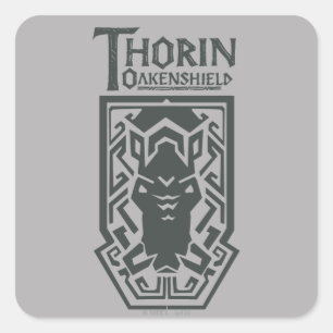 THORIN OAKENSHIELD™ Schildsymbol Quadratischer Aufkleber