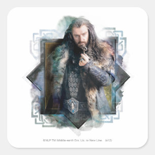 THORIN OAKENSHIELD™-Zeichen, grafisch Quadratischer Aufkleber