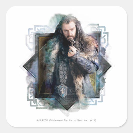 THORIN OAKENSHIELD™-Zeichen, grafisch Quadratischer Aufkleber (Vorderseite)