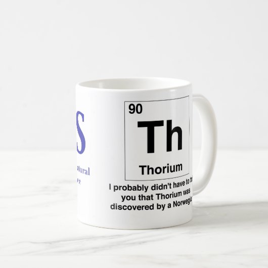 Thorium-Tasse Kaffeetasse (VorderseiteRechts)