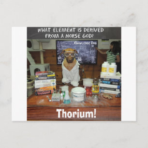 Thorium Thor God of Thunder Knowledge Dog Postkarte
