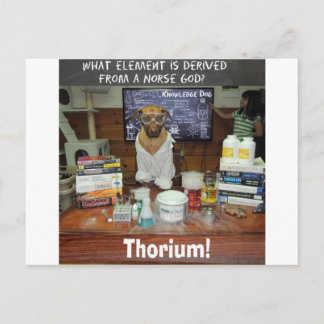 Thorium Thor God of Thunder Knowledge Dog Postkarte